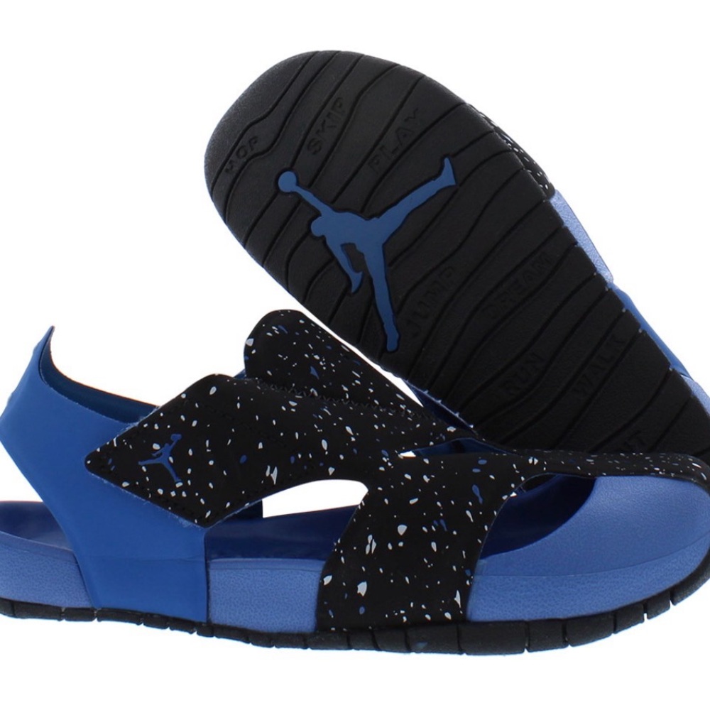Nike Jordan Flare Sandals Water Beach Shoes Dark Marina Blue Speckled Y3